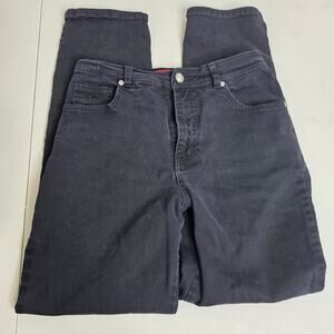 Gloria Vanerbuilt, Black Denim Jeans, Size Medium